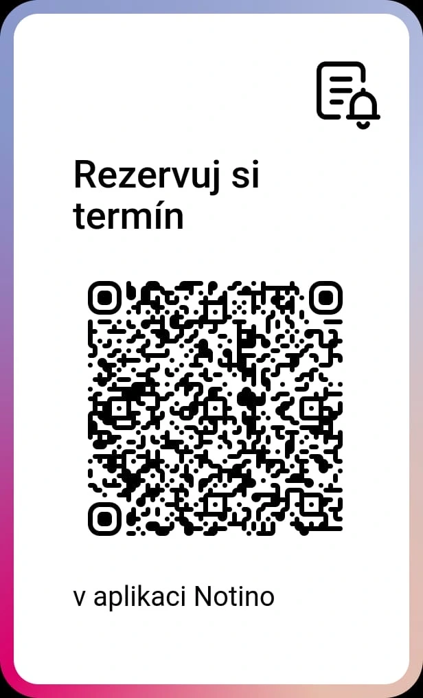 QR kód pro rezervaci termínu v aplikaci Notino